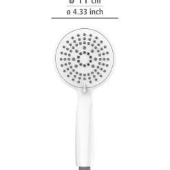 Soffione doccia Wenko Young 5 tipi di getto in ABS bianco
