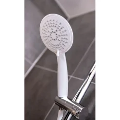 Soffione doccia Wenko Young 5 tipi di getto in ABS bianco