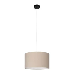 Sospensione Feniglia Ø 38 x 110 cm nero e naturale