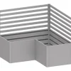 Sostegno per piante Biohort per forma a L 200 cm Argento met 2 pz