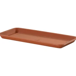 Sottocassetta rettangolare Omnia 65x30x4 cm in plastica terracotta