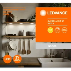 Sottopensile LED cucina Ledvance Spot Magnet 8 W 690 lm 3000 K Ø 7,5 cm