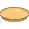 Sottovaso in terracotta smaltata Kinfolk Deroma mustard Ø 27 cm