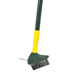 Spazzola da giardino con manico telescopico con setole in filo di acciaio