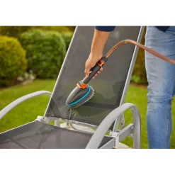 Spazzola manuale Gardena Cleansystem Soft M raccordo tubo flessibile antracite