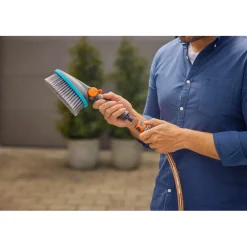 Spazzola manuale Gardena Cleansystem Soft M raccordo tubo flessibile antracite
