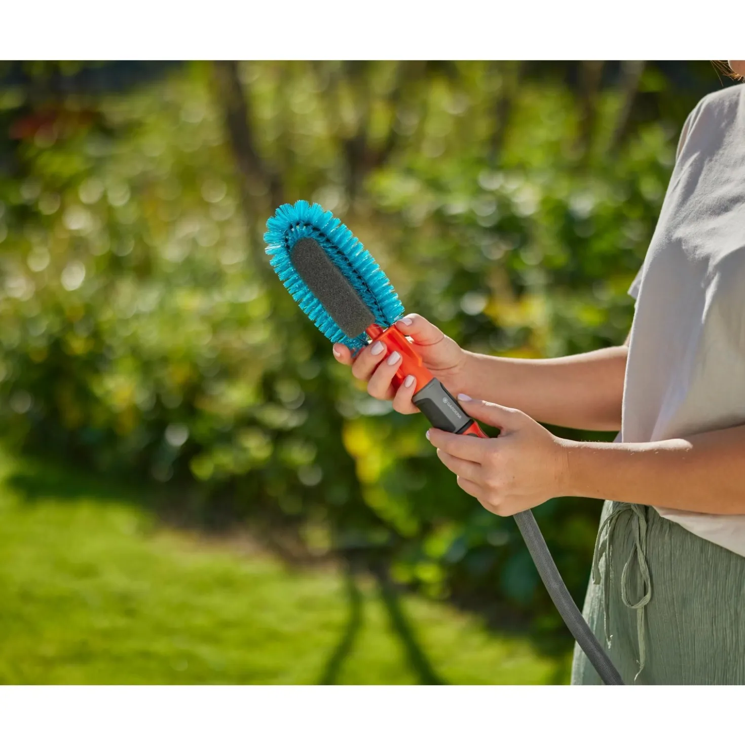 Spazzola per bicicletta Gardena Cleansystem blu