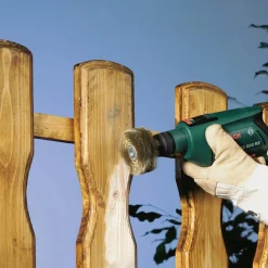 Spazzola per strutturare il legno LUX-TOOLS in ottone Ø 80 mm