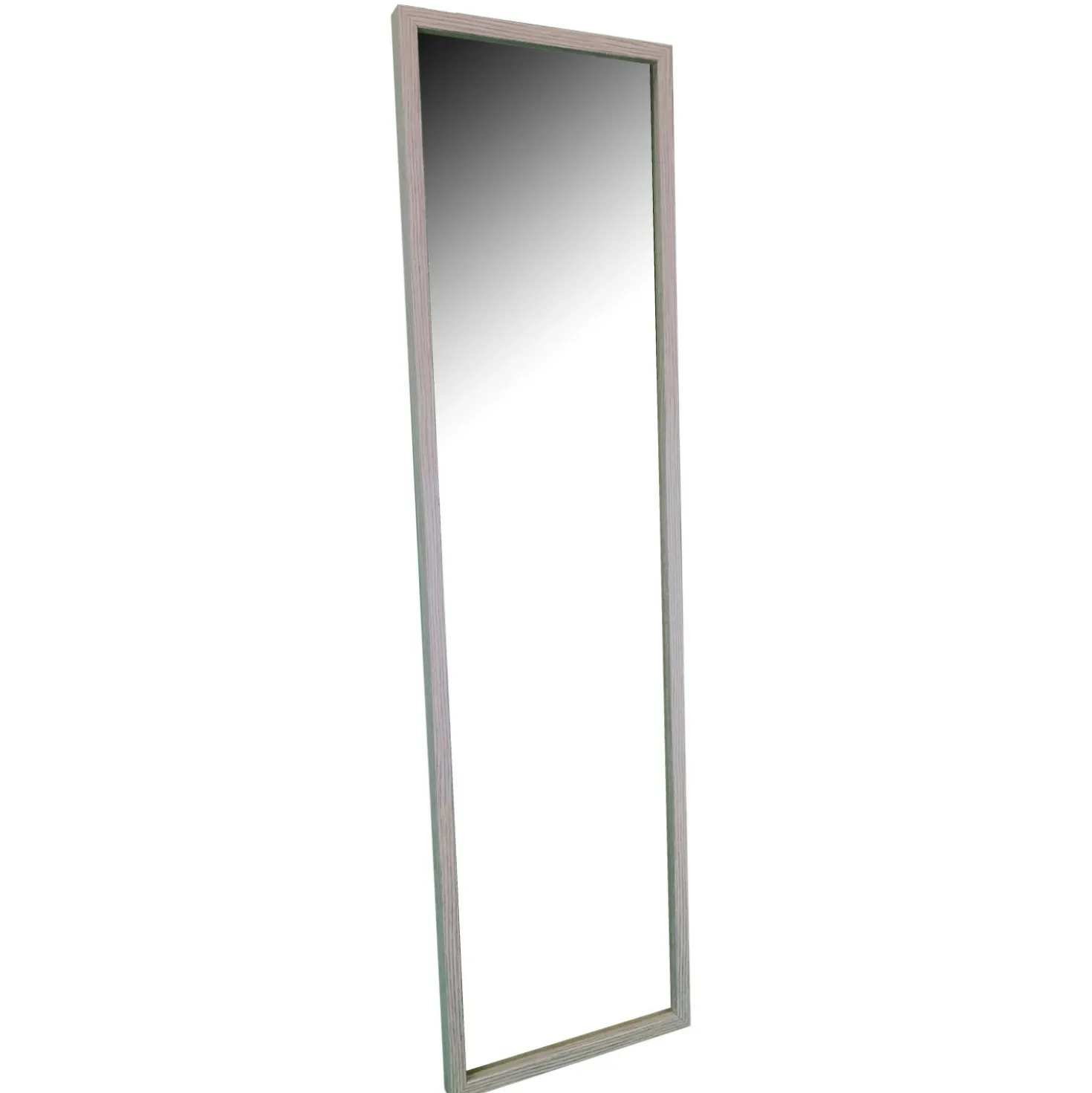 Specchiera box da parete con cornice finitura rovere 30x120 cm