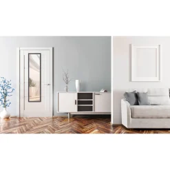 Specchio Bea da appendere nero con Cornice e ganci inclusi