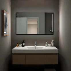 Specchio con 2 fasce retroilluminate XLED DOUBLE 90x70 cm