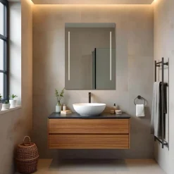 Specchio con 2 fasce retroilluminate XLED DOUBLE 60x80 cm