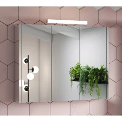 Specchio contenitore bagno 2 ante Akira 90x70x15,5 cm