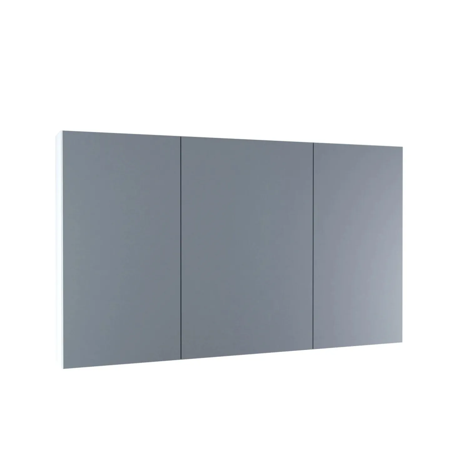 Specchio contenitore con tre ante bagno 115x68 cm grigio silver Clivia