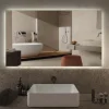 Specchio da bagno con illuminazione integrata rettangolare 120x70x2.5 cm