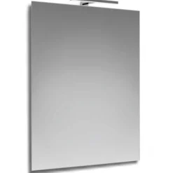 Specchio da bagno filo lucido reversibile con lampada led BADGE 60x80 cm