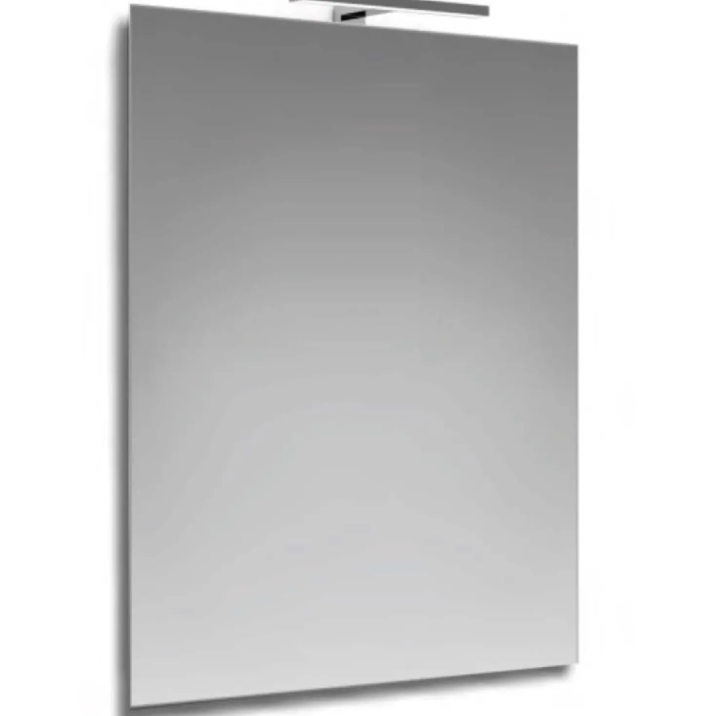 Specchio da bagno filo lucido reversibile con lampada led BADGE 60x80 cm