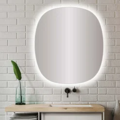 Specchio da bagno Nora LED 70x78 cm