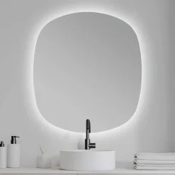 Specchio da bagno Nora LED 70x78 cm