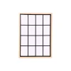 Specchio da parete con grata naturale 80x60x2,5 cm marrone