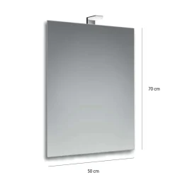 Specchio filo lucido BADGE 50x70 cm reversibile con lampada led