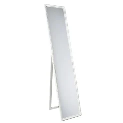 Specchio in legno Loreley rettangolare bianco 35x160 cm