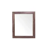 Specchio in legno scuro rettangolare 59x49x3 cm oro
