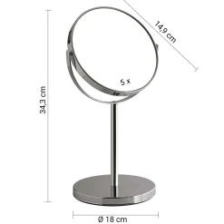 Specchio ingranditore Anna 5x bifacciale cromo