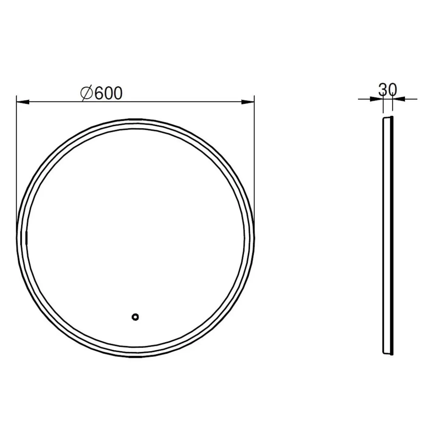 Specchio Led bagno Mia Round ø 60 cm