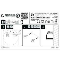 Specchio Led bagno Mia Round ø 80 cm