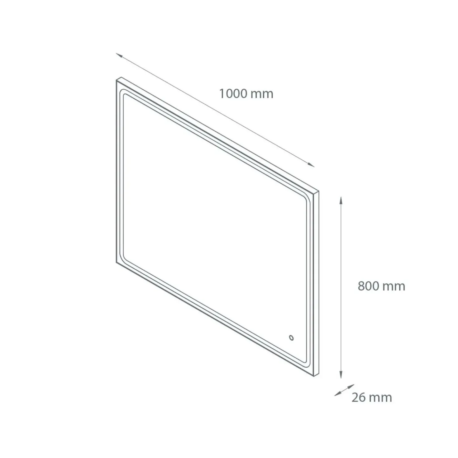 Specchio LED per bagno Mia 100x80 cm