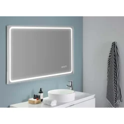 Specchio Led per Bagno Mia Dimmerabile 100x80 cm nero