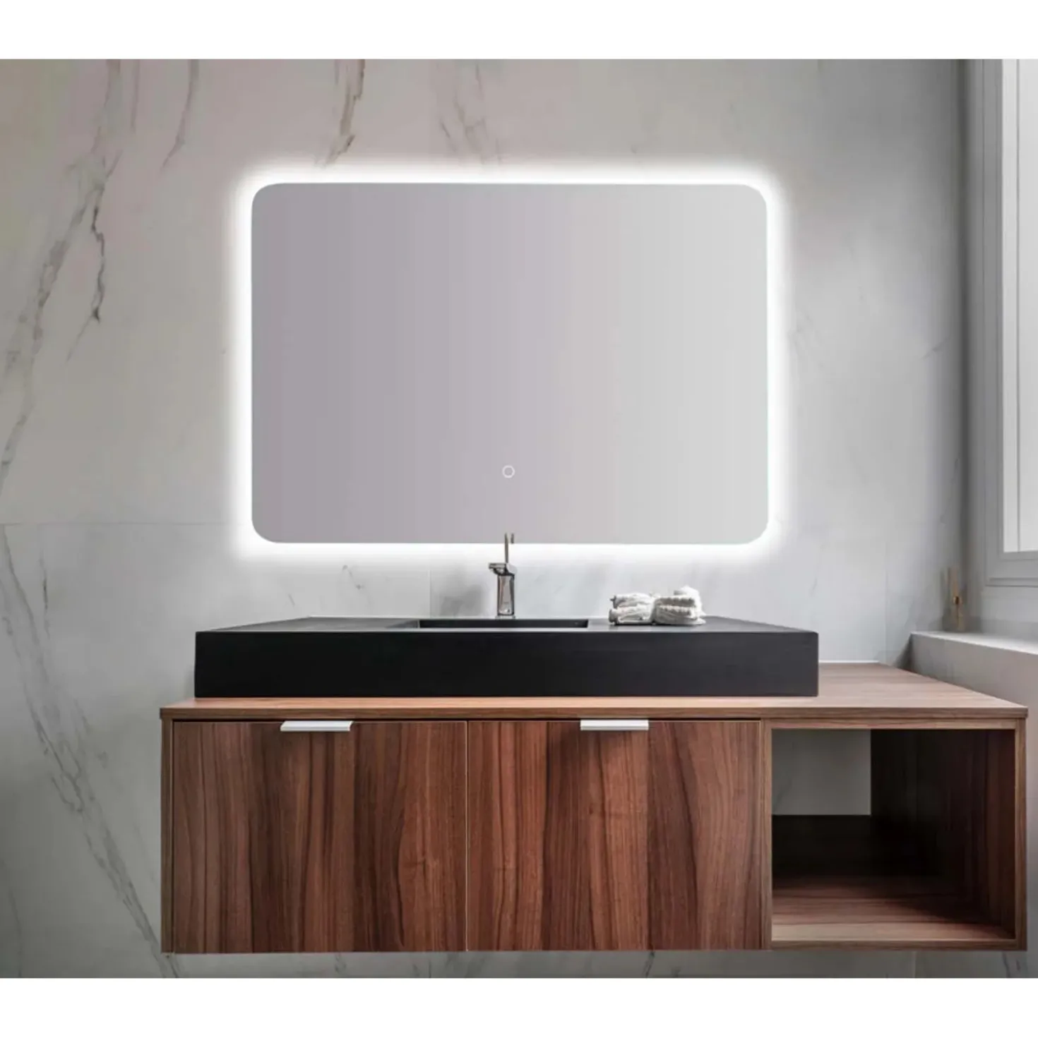 Specchio Led per Bagno Organic 100x70 cm