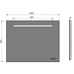 Specchio Led per Bagno Tech Bluetooth 100x80 cm