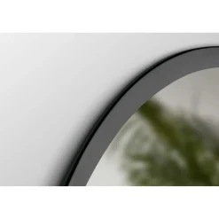 Specchio Led Sharon con profilo nero diametro 80 cm
