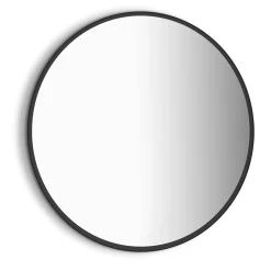 Specchio Led Sharon con profilo nero diametro 80 cm