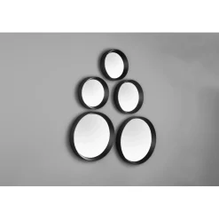 Specchio Lia Ø 25/23/18/15 cm nero 5 pz