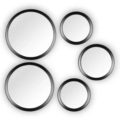 Specchio Lia Ø 25/23/18/15 cm nero 5 pz