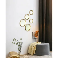 Specchio Lia Ø 25/23/18/15 cm oro 5 pz