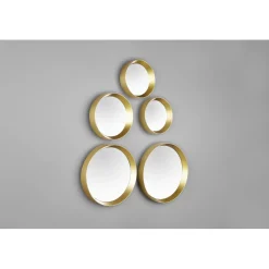 Specchio Lia Ø 25/23/18/15 cm oro 5 pz