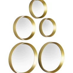 Specchio Lia Ø 25/23/18/15 cm oro 5 pz