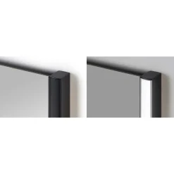 Specchio per bagno Megan nero 60x80 cm