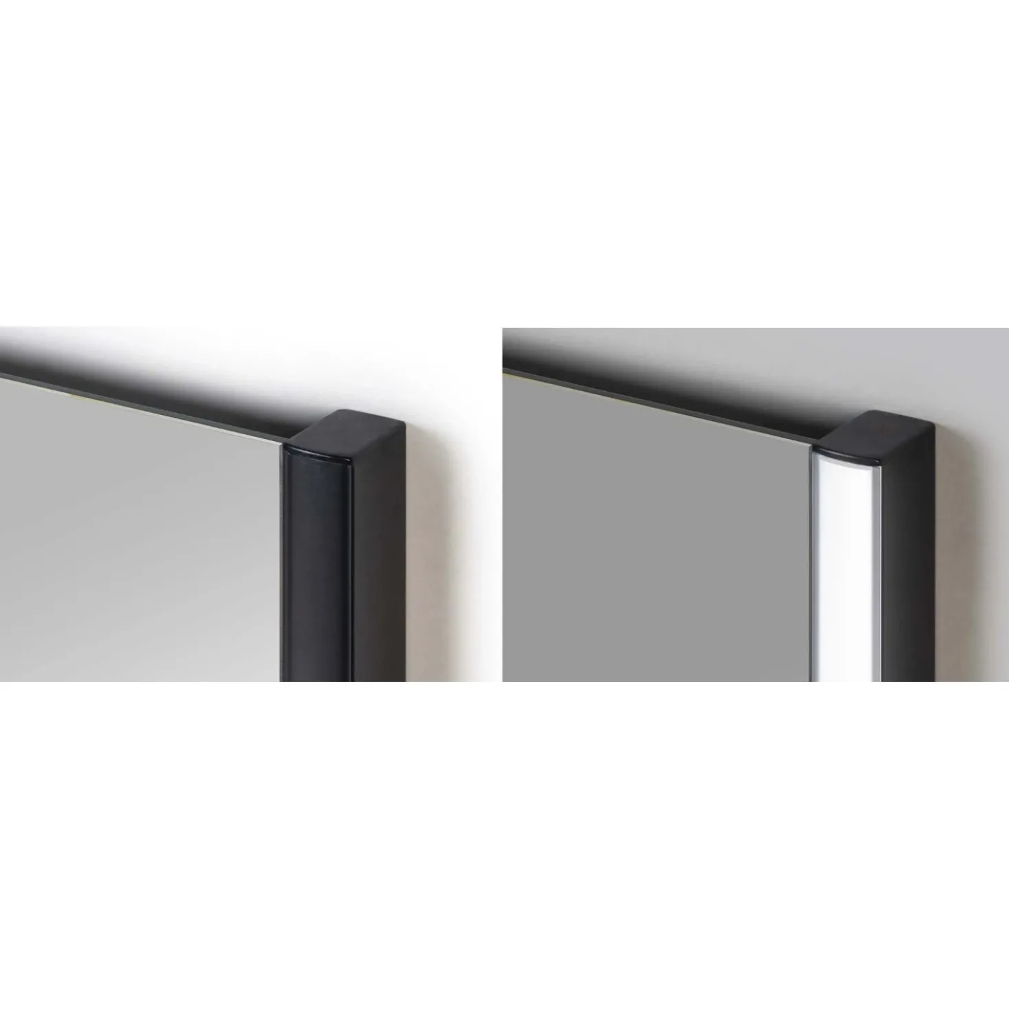 Specchio per bagno Megan nero 60x80 cm