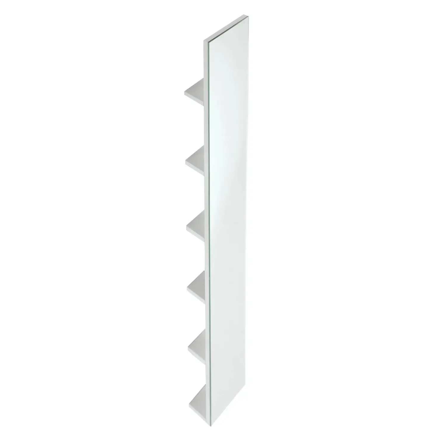 Specchio verticale con ripiani 170x20 cm