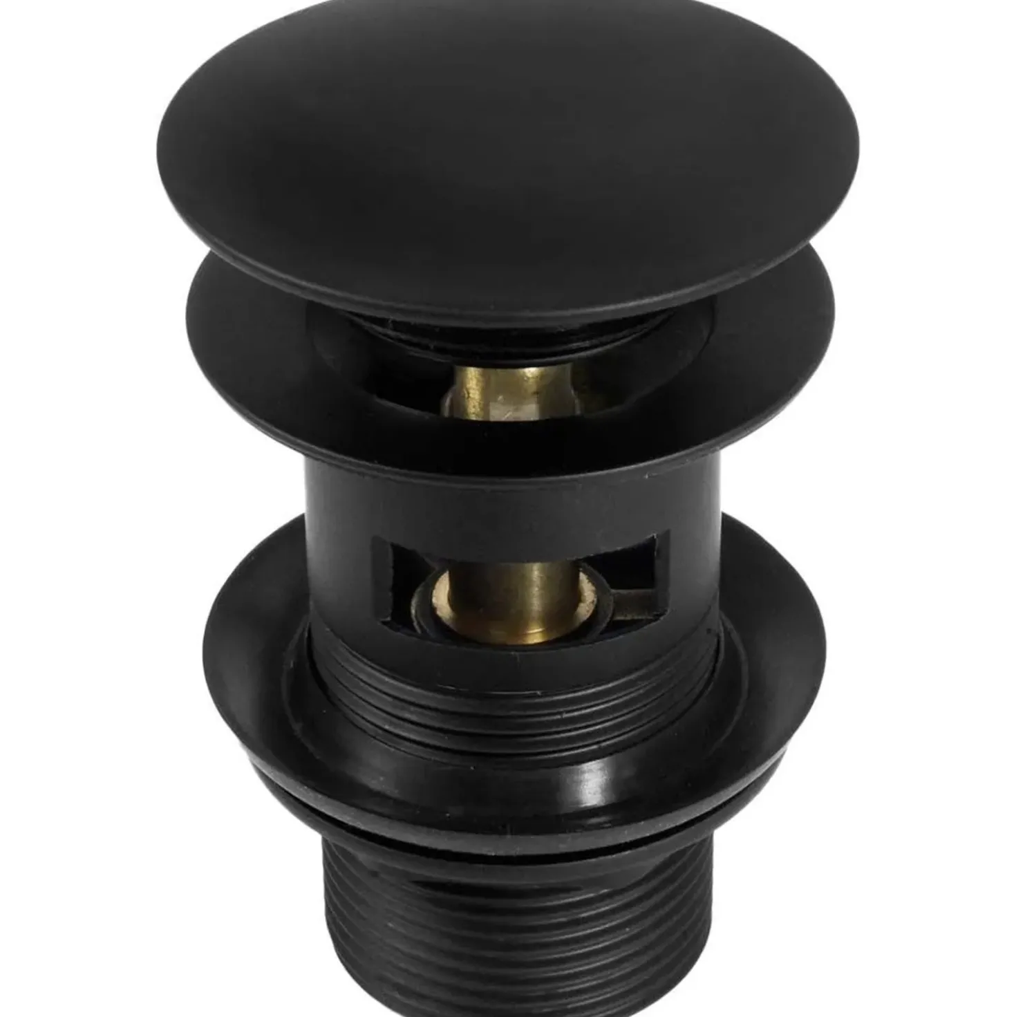 Spina per lavello o bidet con troppopieno Click Clack nero