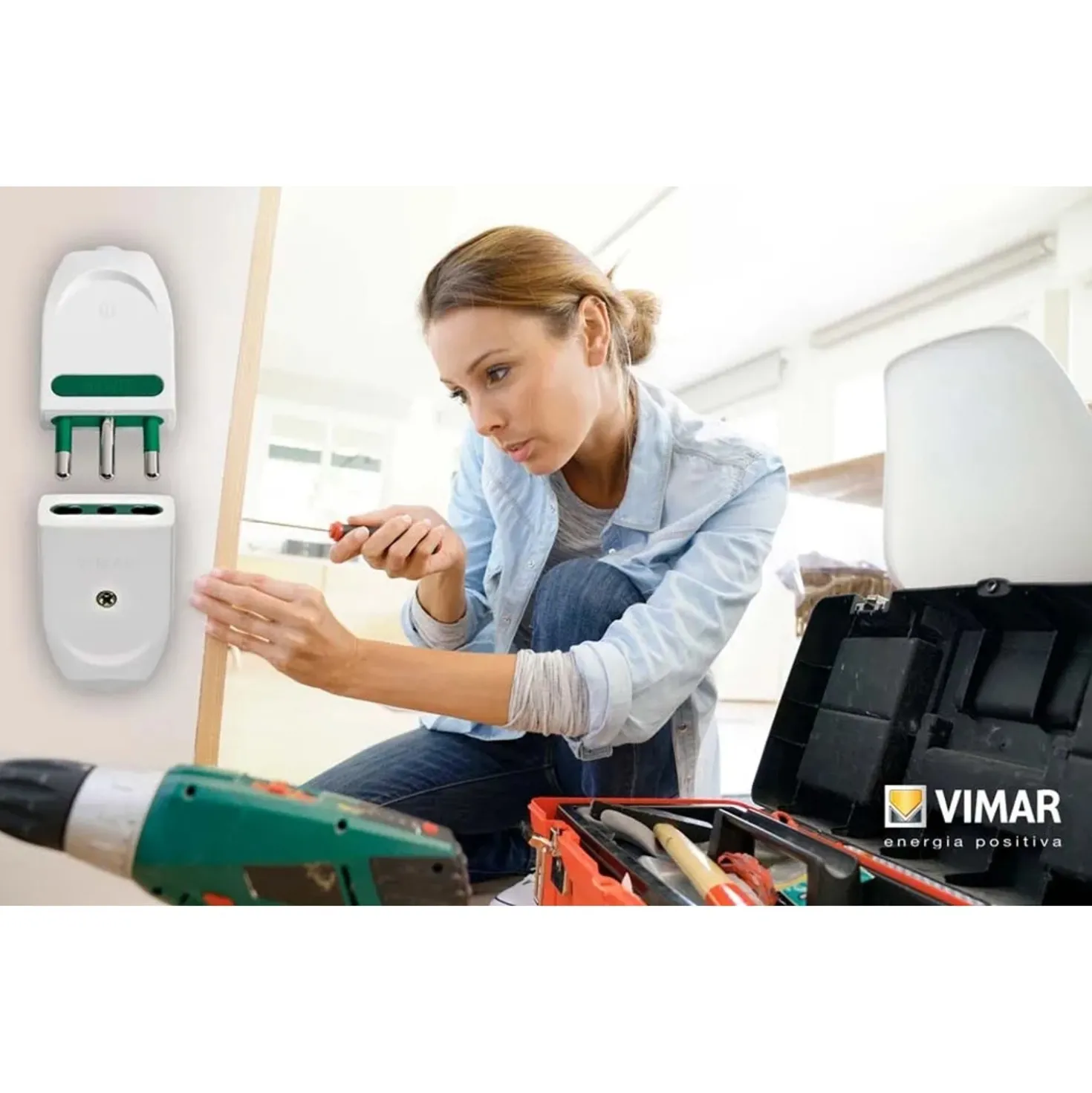 Spina Vimar SICURY 2P+T 16 A 250 V bianco