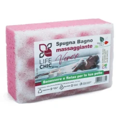 Spugna bagno con particolare struttura massaggiante