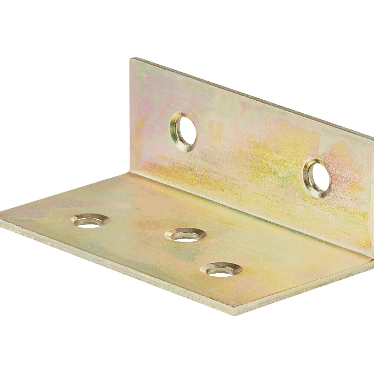 Staffa angolare larga acciaio zincato 75x40x25 mm giallo