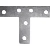 Staffa piatta a T acciaio zincato 70x35x15 mm