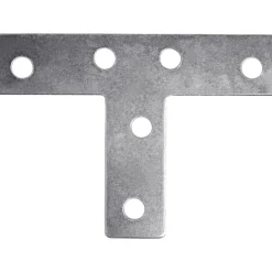 Staffa piatta a T acciaio zincato 70x35x15 mm